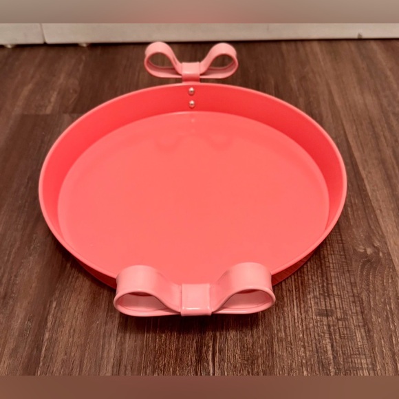 Valentine’s Day Pink Bows Metal Serving Tray 10” Target Bullseye Playground - Picture 2 of 2